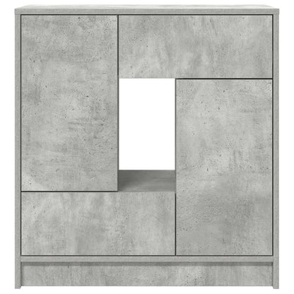 Aparador com gavetas e portas 70,5x34x74,5 cm cinza cimento