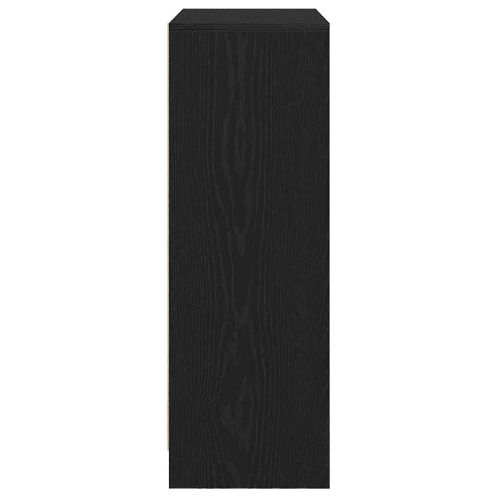 Aparador c/ gavetas e portas 73x31x90 cm carvalho preto