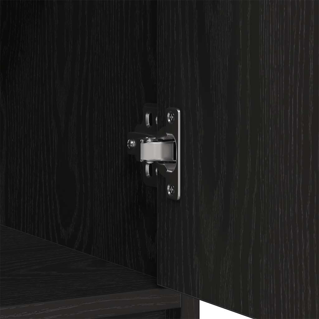 Aparador c/ gavetas e portas 73x31x90 cm carvalho preto