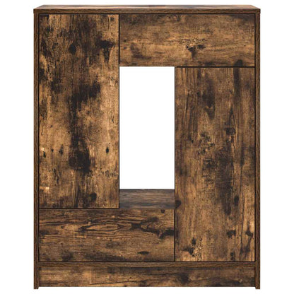 Aparador c/ gavetas e portas 73x31x90 cm carvalho fumado