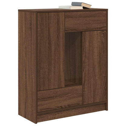 Aparador c/ gavetas e portas 73x31x90 cm carvalho castanho