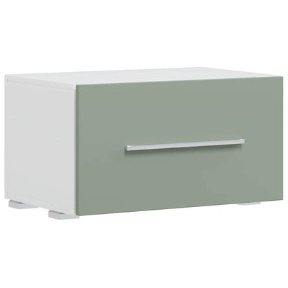 Móveis TV com iluminação LED madeira trabalhada verde oliva, 5pcs