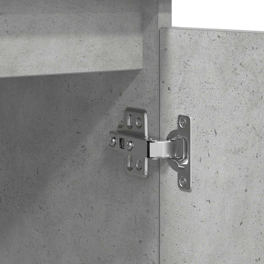 Aparador com gavetas derivados de madeira cinza cimento