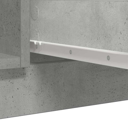 Aparador com gavetas derivados de madeira cinza cimento