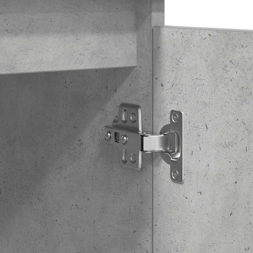 Aparador com gavetas derivados de madeira cinza cimento