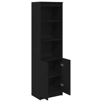 Aparador alto 50x35x180cm derivados de madeira carvalho preto