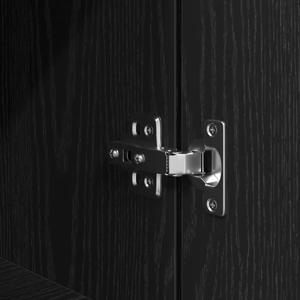 Armário alto 70x35x180cm derivados de madeira carvalho preto