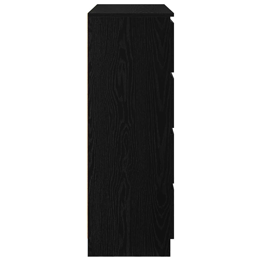 Aparador 100x35x99 cm derivados de madeira carvalho preto