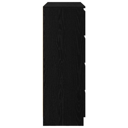 Aparador 100x35x99 cm derivados de madeira carvalho preto