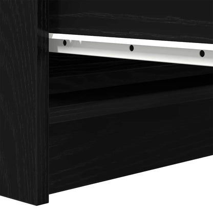 Aparador 100x35x99 cm derivados de madeira carvalho preto