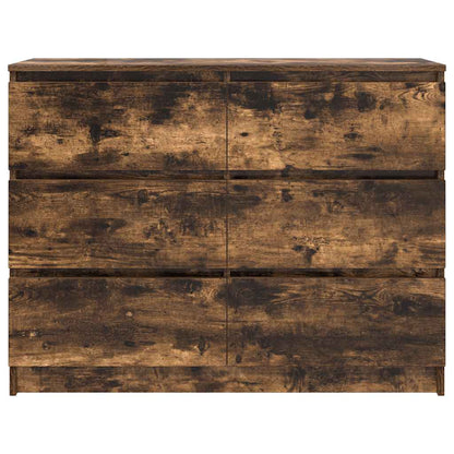 Aparador 100x35x76 cm madeira processada carvalho fumado
