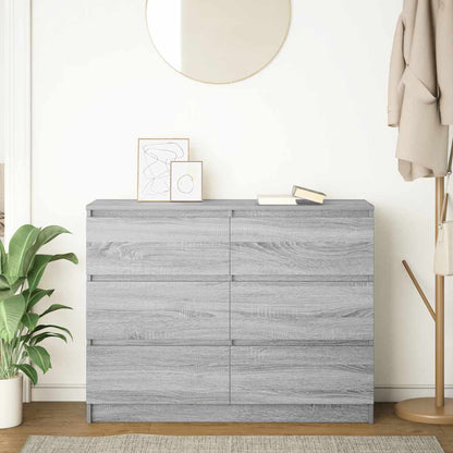 Aparador 100x35x76 cm derivados de madeira cinzento sonoma