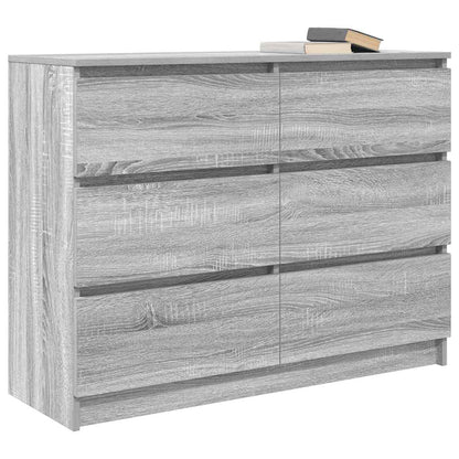 Aparador 100x35x76 cm derivados de madeira cinzento sonoma