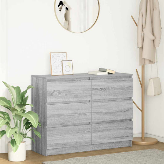 Aparador 100x35x76 cm derivados de madeira cinzento sonoma