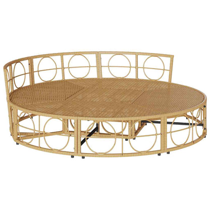 Cama lounge de exterior sem toldo vime PE