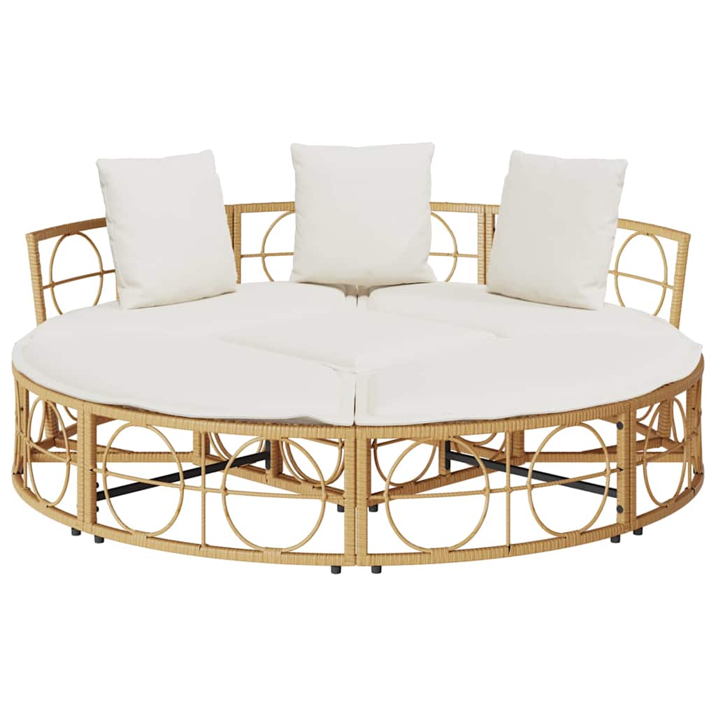 Cama lounge de exterior sem toldo vime PE