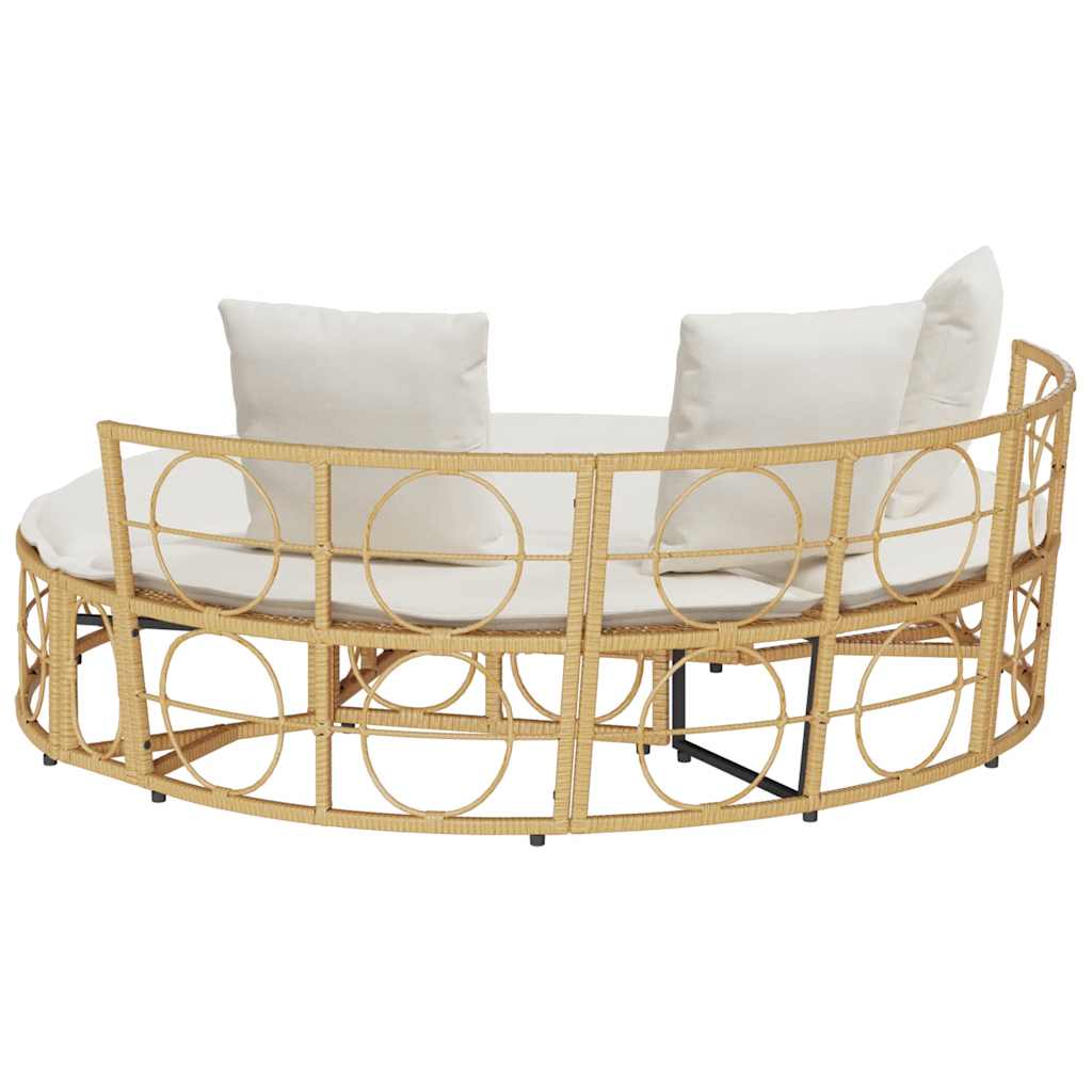 Cama lounge de exterior sem toldo vime PE