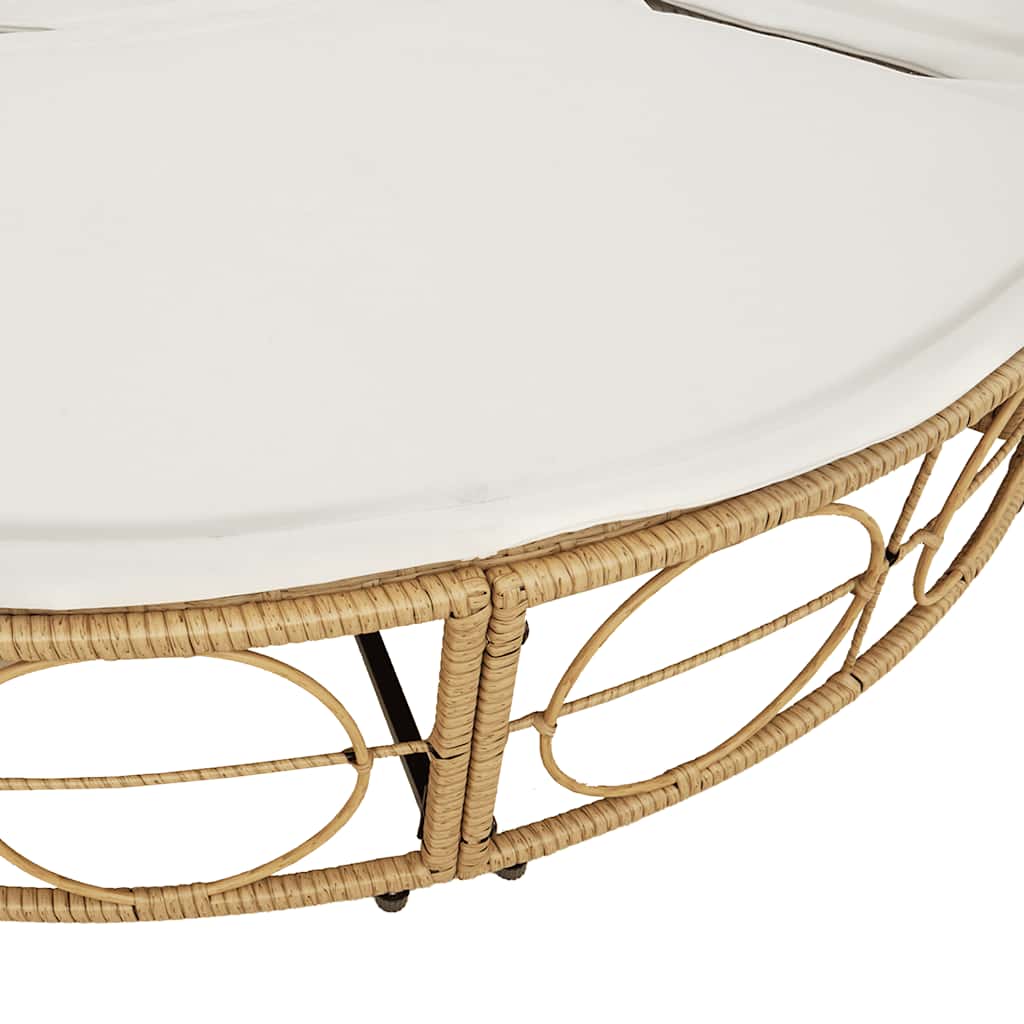 Cama lounge de exterior sem toldo vime PE