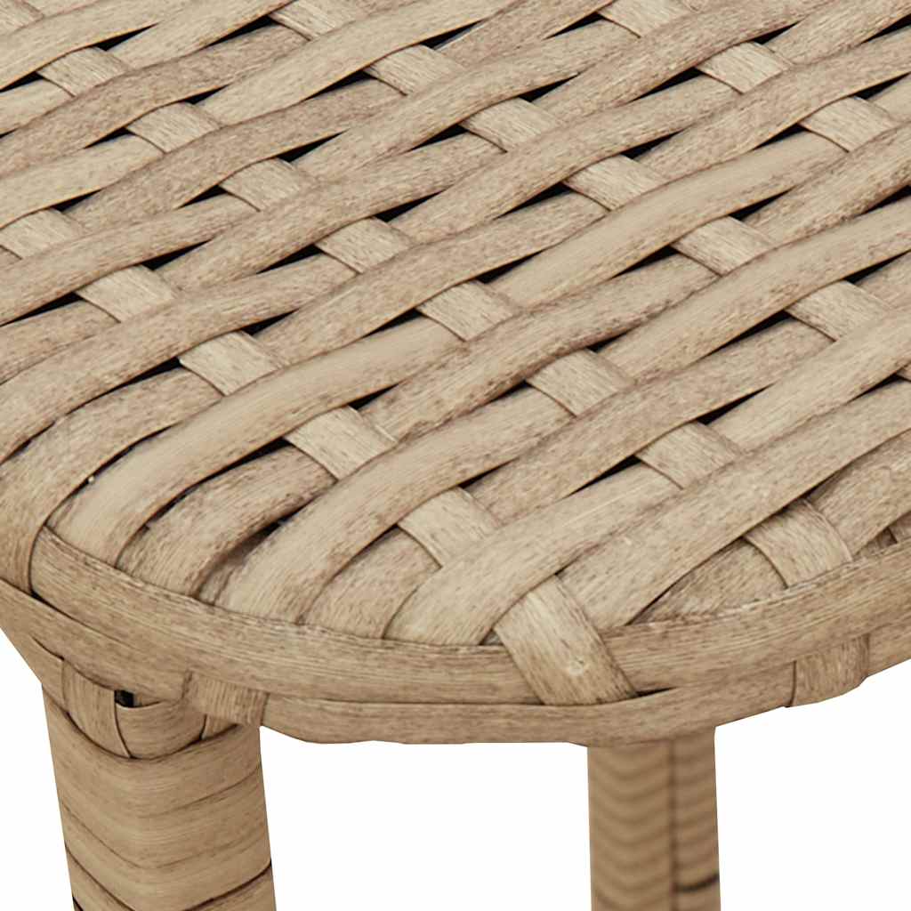 Mesa de jardim dobrável 90x51x75 cm vime PE bege