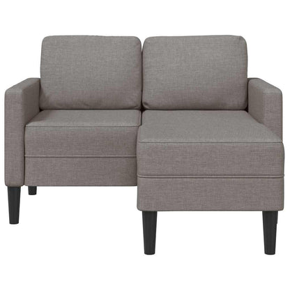 Sofá 2 lugares c/ Chaise em L 125cm tecido cinzento-acastanhado