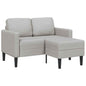Sofá 2 lugares com Chaise em L 125 cm tecido cinzento nublado