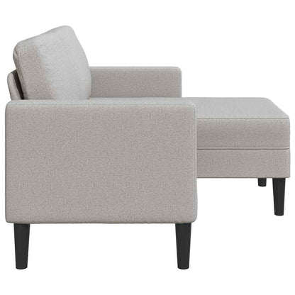 Sofá 2 lugares com Chaise em L 125 cm tecido cinzento nublado