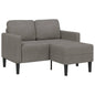 Sofá 2 lugares com Chaise em L 125 cm linho cinzento-claro