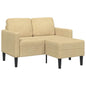 Sofá 2 lugares com Chaise em L 125cm linho verde cinzento