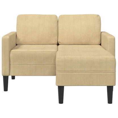 Sofá 2 lugares com Chaise em L 125cm linho verde cinzento