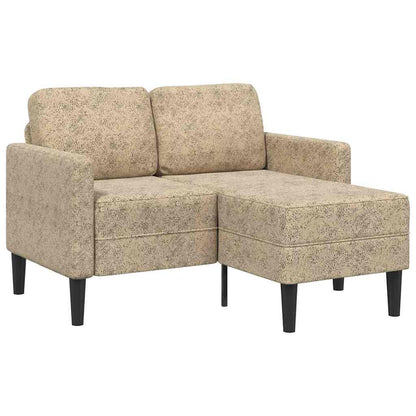 Sofá 2 lugares com Chaise em L 125 cm couro artificial