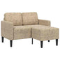 Sofá 2 lugares com Chaise em L 125 cm couro artificial