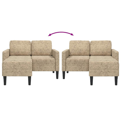 Sofá 2 lugares com Chaise em L 125 cm couro artificial