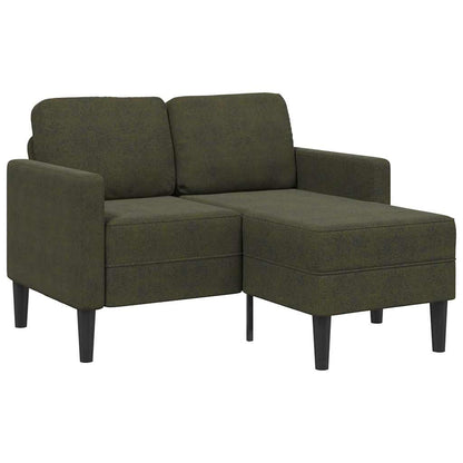 Sofá 2 lugares com Chaise em L 125 cm couro artificial