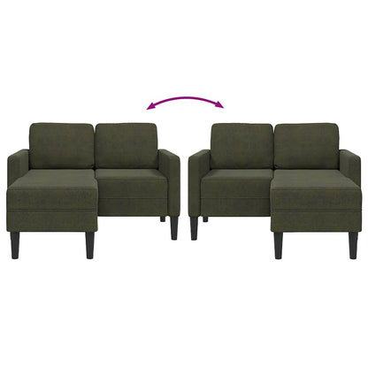 Sofá 2 lugares com Chaise em L 125 cm couro artificial