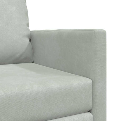 Sofá-Cama com almofada Cinzento-claro 74 x 77 x 81 cm Veludo