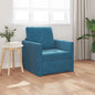 Sofá-Cama com almofada Azul 74 x 77 x 81 cm Veludo