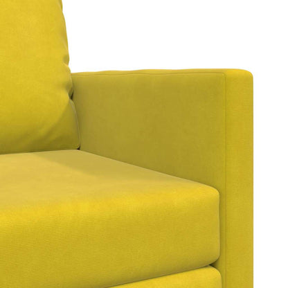 Sofá-Cama com almofada Amarelo-escuro 74 x 77 x 81 cm Veludo