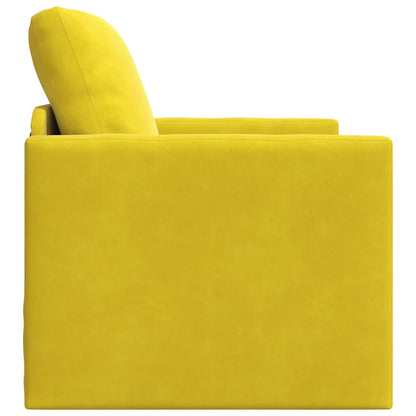 Sofá-Cama com almofada Amarelo-escuro 74 x 77 x 81 cm Veludo