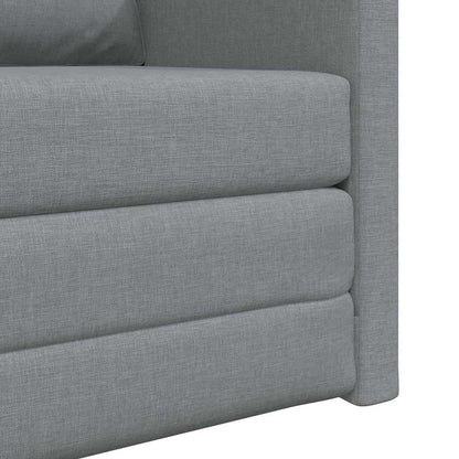 Sofá-Cama de Chão Cinzento-claro 74 x 77 x 81 cm tecido