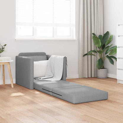 Sofá-Cama de Chão Cinzento-claro 74 x 77 x 81 cm tecido