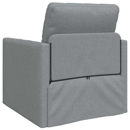 Sofá-Cama de Chão Cinzento-claro 74 x 77 x 81 cm tecido