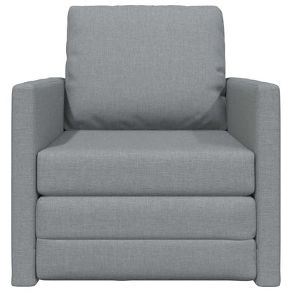 Sofá-Cama de Chão Cinzento-claro 74 x 77 x 81 cm tecido