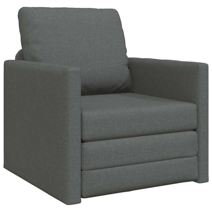 Sofá-Cama de Chão Cinzento escuro 74 x 77 x 81 cm tecido