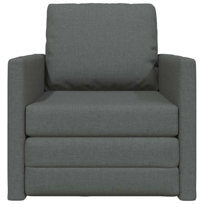 Sofá-Cama de Chão Cinzento escuro 74 x 77 x 81 cm tecido