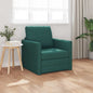 Sofá-Cama de Chão Verde-escuro 74 x 77 x 81 cm tecido