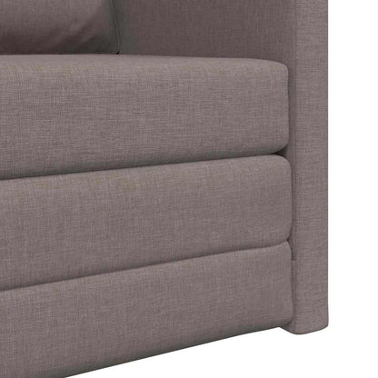 Sofá-Cama de Chão Cinzento-acastanhado 74 x 77 x 81 cm tecido