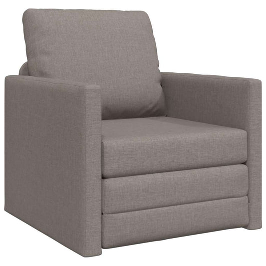 Sofá-Cama de Chão Cinzento-acastanhado 74 x 77 x 81 cm tecido