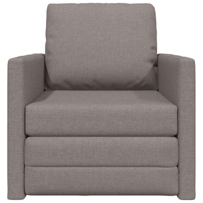 Sofá-Cama de Chão Cinzento-acastanhado 74 x 77 x 81 cm tecido
