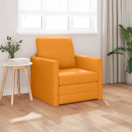 Sofá-Cama de Chão Amarelo-escuro 74 x 77 x 81 cm tecido