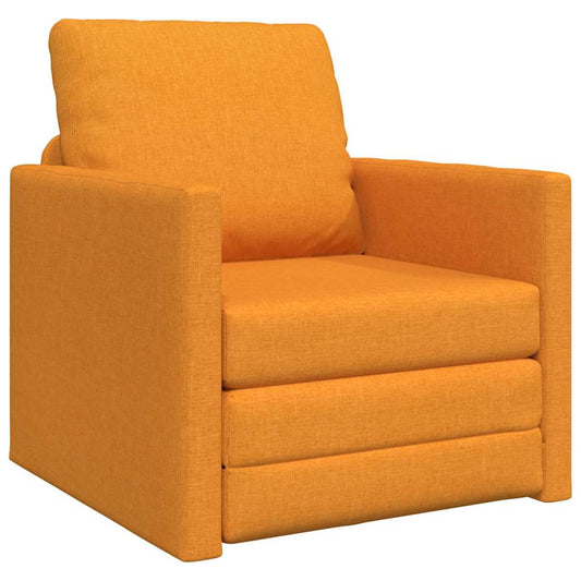 Sofá-Cama de Chão Amarelo-escuro 74 x 77 x 81 cm tecido